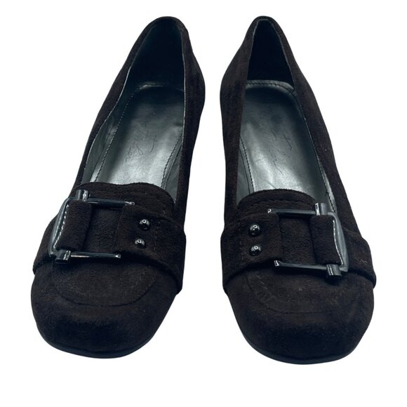 Marc Fisher Atlas 2 Wedge Loafer Slip On Brown Size 6 Chocolate - Picture 3 of 12